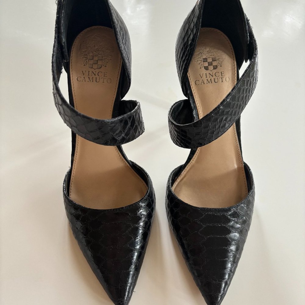 Vince Camuto Black Leather Heels